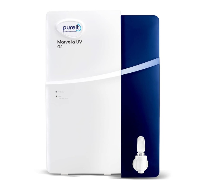 HUL Pureit Marvella G2 UV 4 Stage Table Top/Wall Mountable White & Blue 4 litres Water Purifier (Not Suitable for tanker or borewell water) (MARVELLA UV G2)